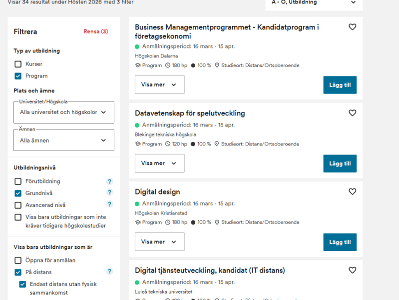 Studera högskoleutbildning på&nbsp;distans?